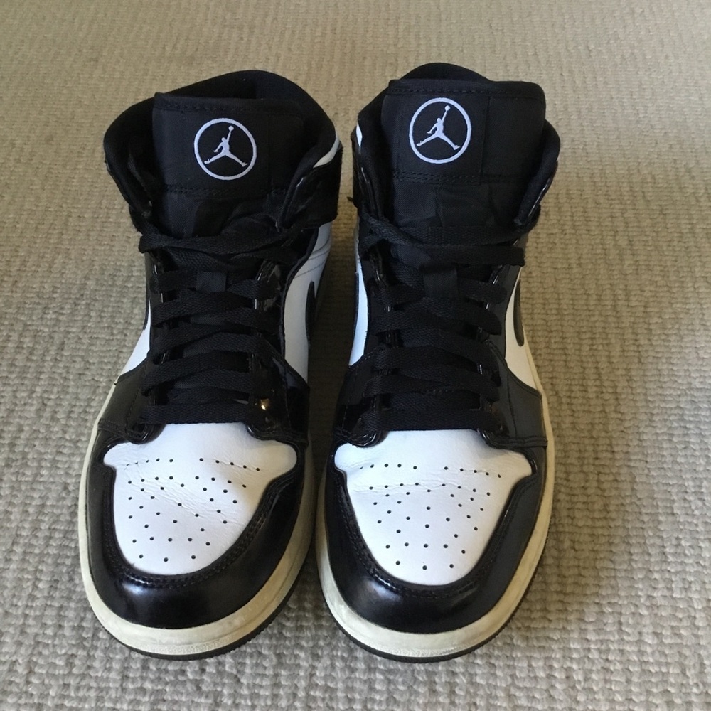 Jordan Black and White High-Top Sneakers